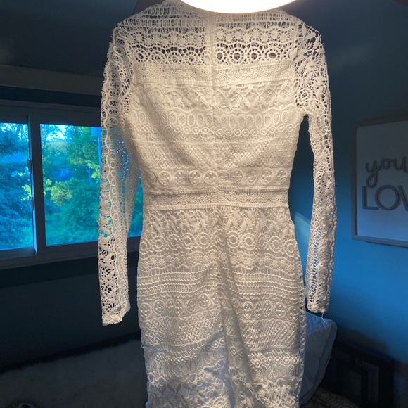 White Allover Lace Dress - Picture 4 of 8